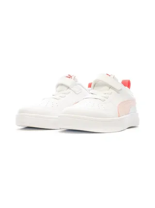 Baskets Blanches/Rose Fille Puma Rickie 6