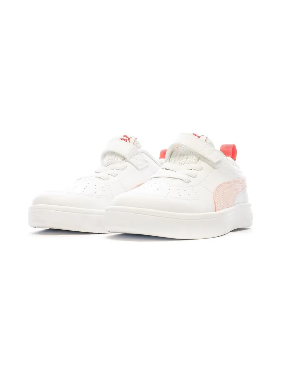 Baskets Blanches/Rose Fille Puma Rickie 7