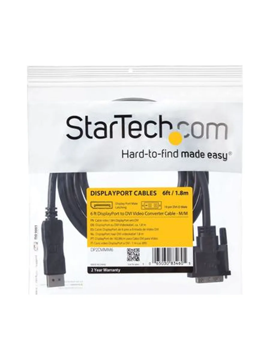 6ft DisplayPort to DVI Video Cable - M/M 9