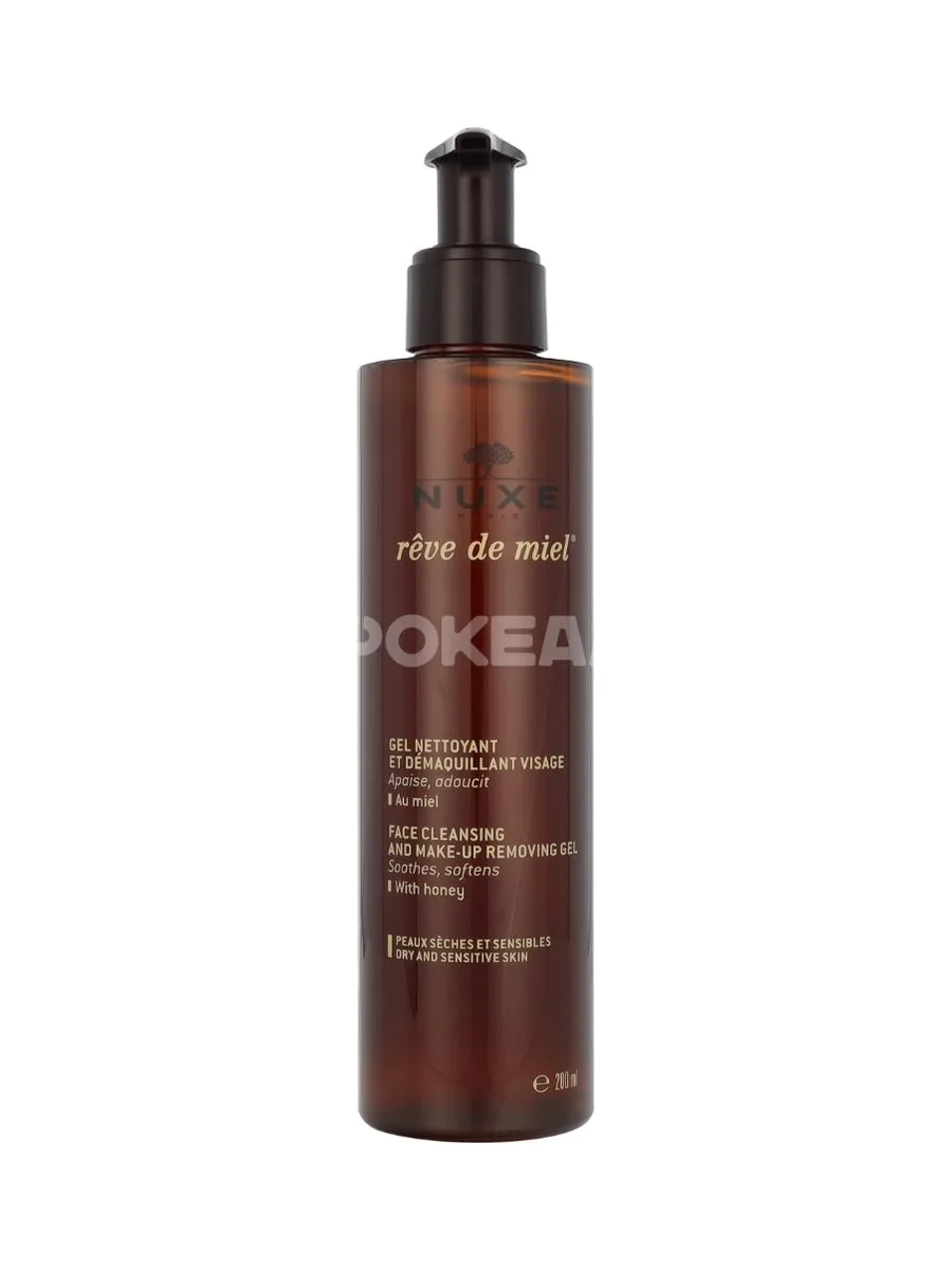 Nuxe Reve De Miel Face Cleansing & Makeup Removing Gel 200ml - Dry And Sensitive Skin, With Honey And Sunflower 1