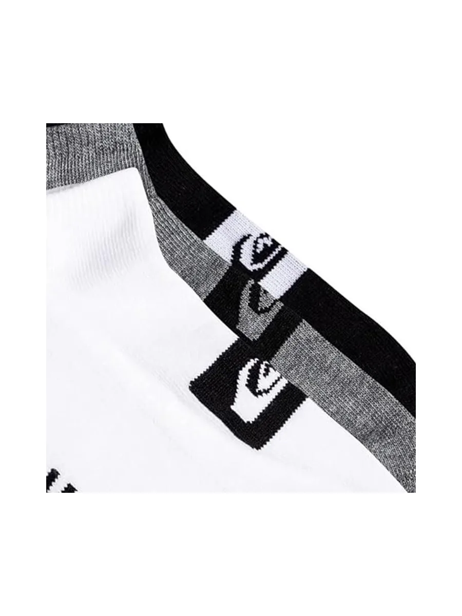 x3 Chaussettes Blanches/Noires/Grises Homme Quiksilver 3ankle 3