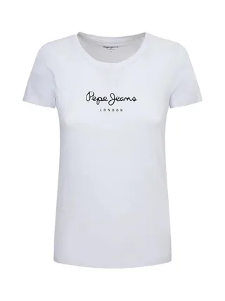 T-Shirt Blanc/Noir Femme Pepe jeans New Virginia 1