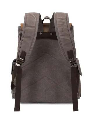 ALI - Sac à dos en cuir véritable et toile enduite - Bleu 20