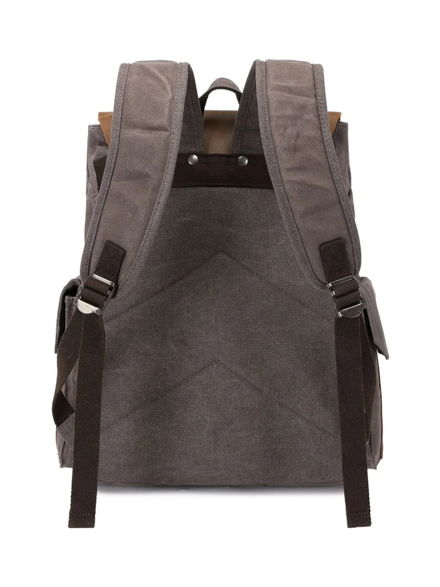 ALI - Sac à dos en cuir véritable et toile enduite - Bleu 53