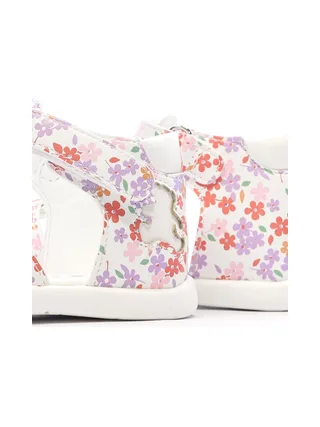 Sandales Blanc/Rose Fille Lulu Castagnette Lorya 7