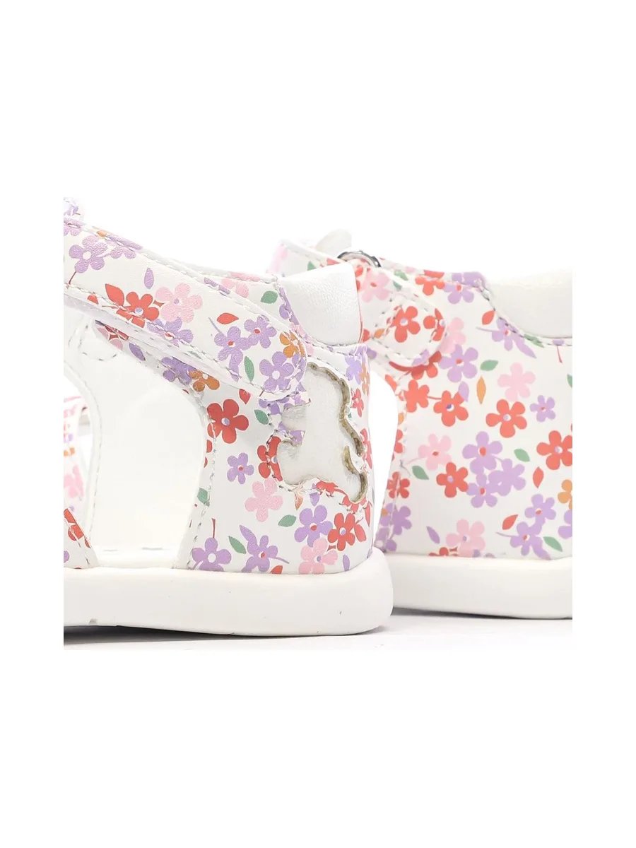 Sandales Blanc/Rose Fille Lulu Castagnette Lorya 8