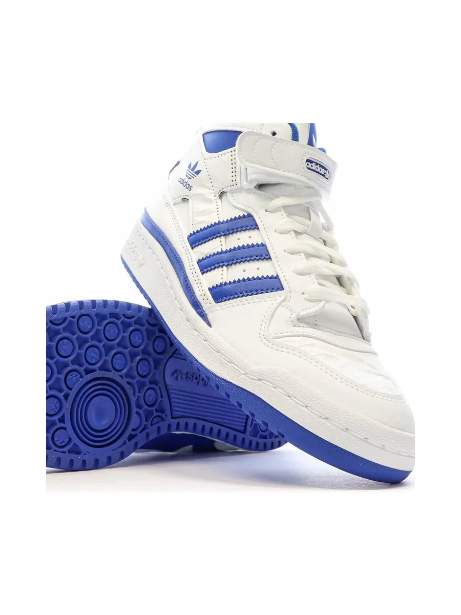 Baskets Blanc/Bleu Garçon Adidas Forum Mid 7