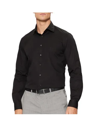 Chemise Noir Homme Calvin Klein Jeans Poplin Stretch Regul 1