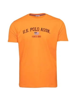 T-Shirt Orange Homme US Polo ASSN Nick 1