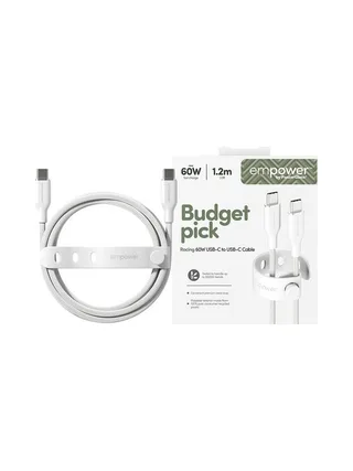 PanzerGlass empower™ by ® Racing 60W USB-C to USB-C Cable | USB 2.0 | 1.2M | Silver White USB cable 2