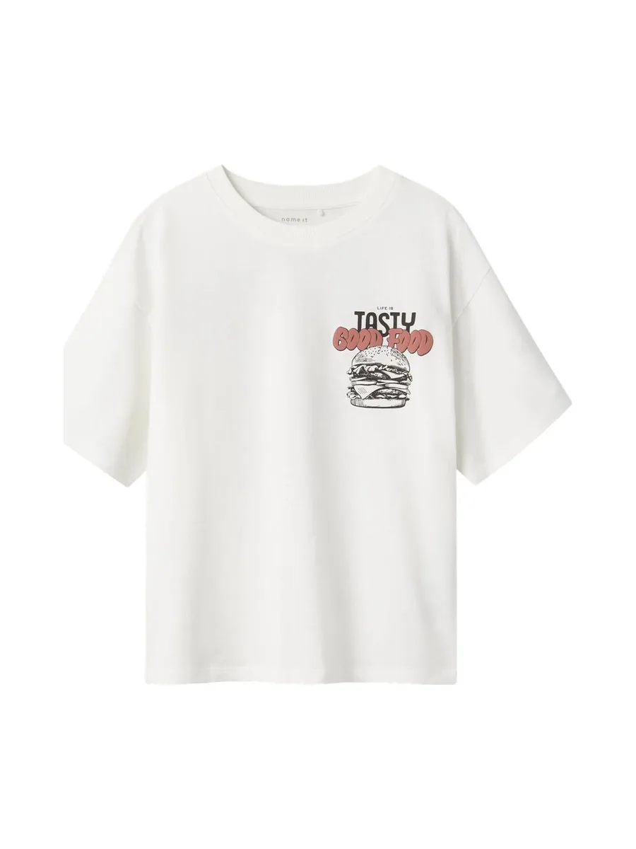 T-shirt Blanc Garçon Name it Mtibilbo 1
