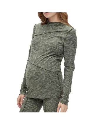 T-Shirt Manches Longues Gris Femme Mamalicious Ivy 1