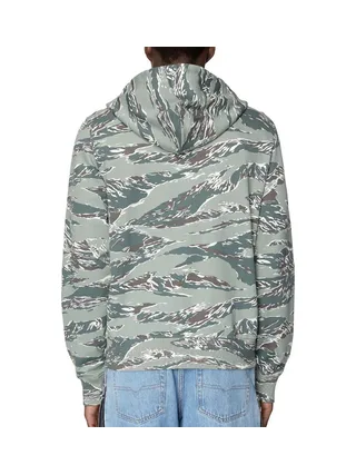 Sweat Zippé Kaki à Motifs Homme Diesel A06855 2