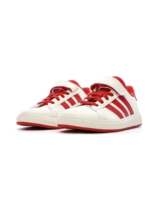 Baskets Ecru/Rouge Garçon Adidas Grand Court 2.0 El C 6