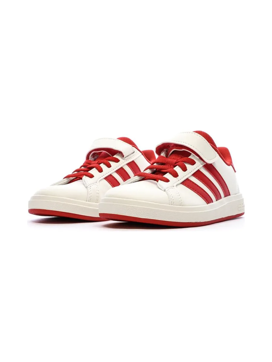 Baskets Ecru/Rouge Garçon Adidas Grand Court 2.0 El C 6