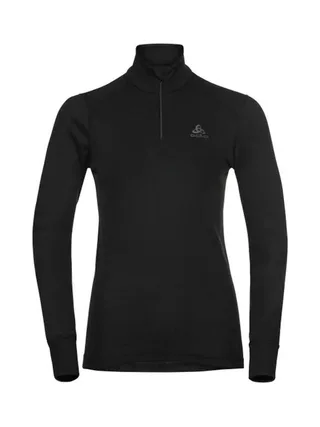 T-shirt Thermique manches longues Noir 1/2 ZIP Femme Odlo ACTIVE WARM ECO 1