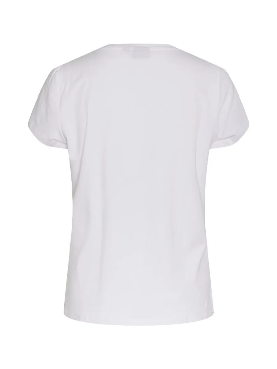 T-shirt Blanc/Rose Femme Pieces Merima 3