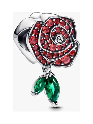 Pandora - Charm Rose E salsa en argent sterling rouge 1