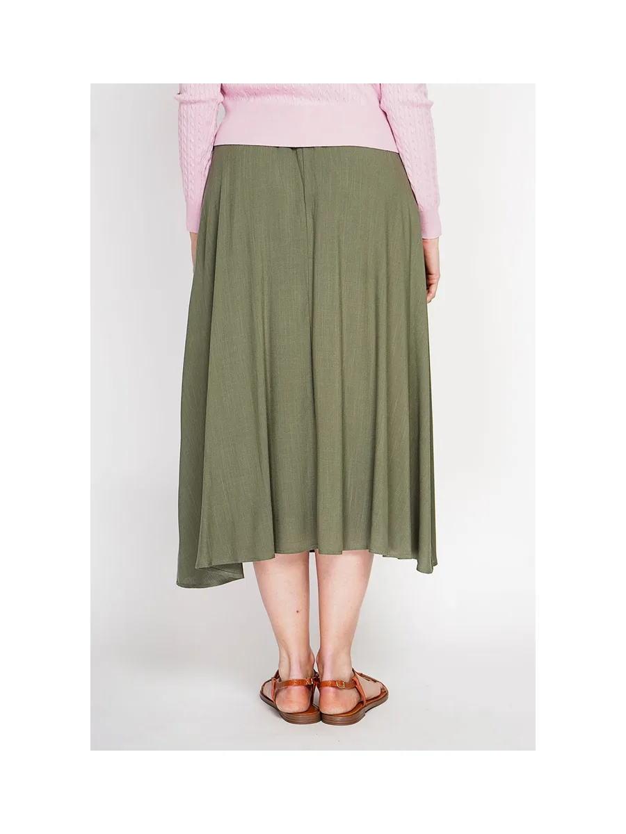 Jupe longue taille élastiquée poches latérale 11
