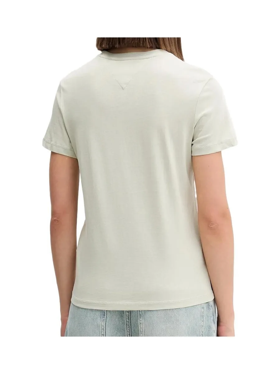 T-Shirt Vert Femme Tommy Hilfiger Linear 3