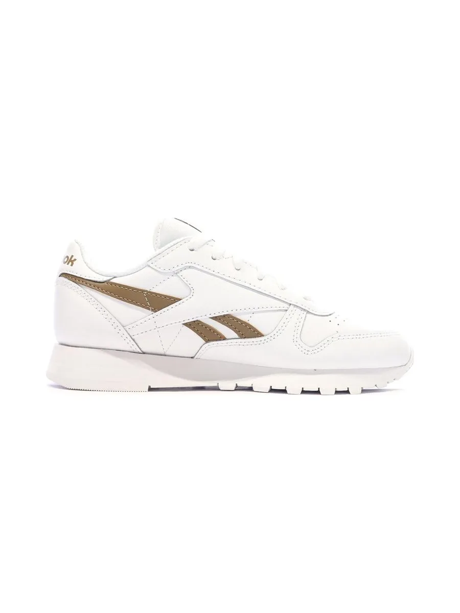 Baskets Blanc/Marron Femme Reebok Classic Leather 2