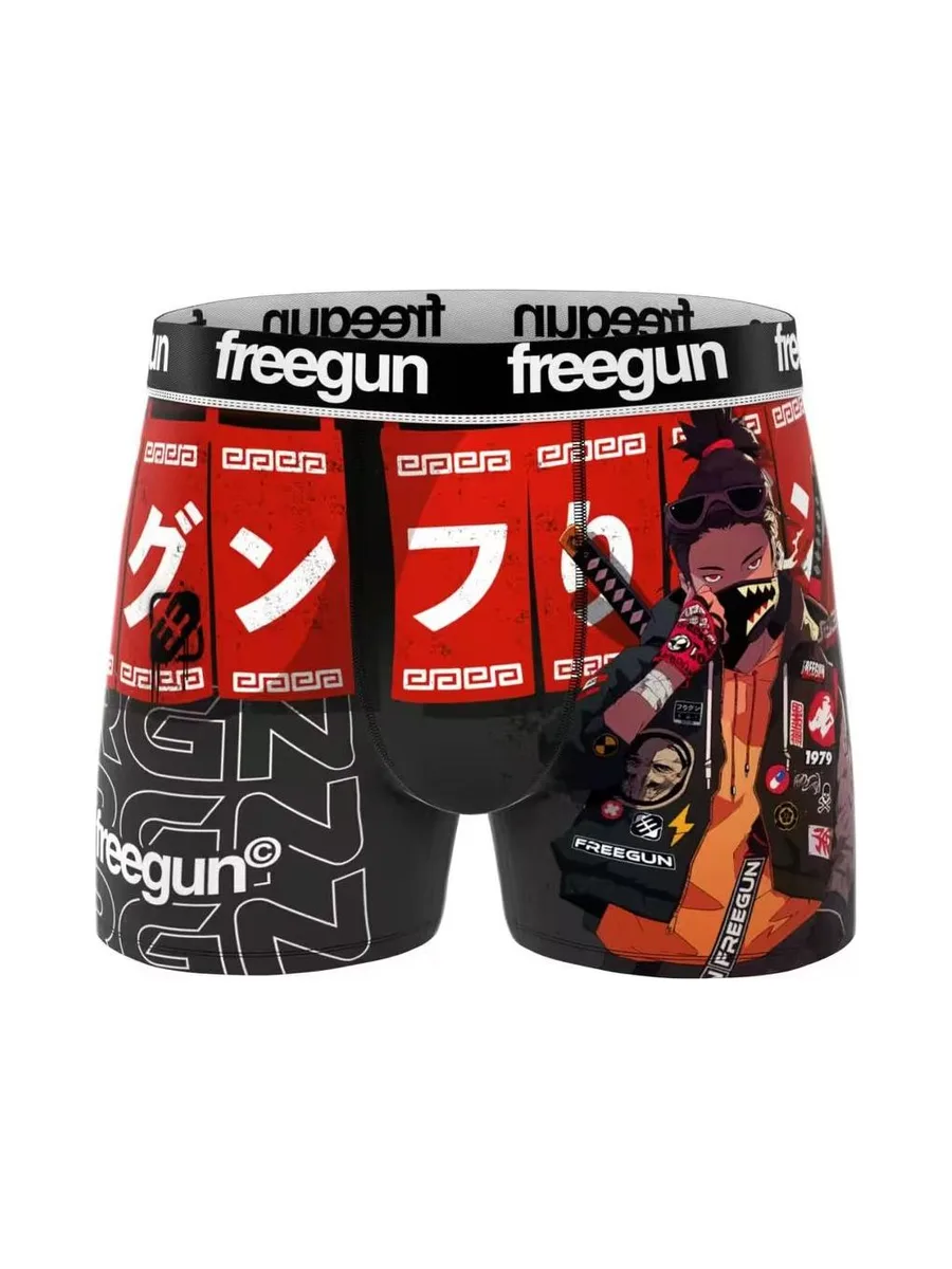 Boxer Noir/Rouge Homme Freegun FGPA97 2