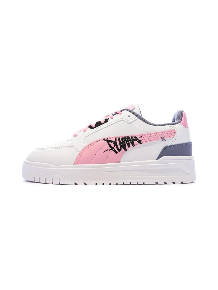 Baskets Blanc/Mauve/Rose Fille Puma Shuffle Downtown 2