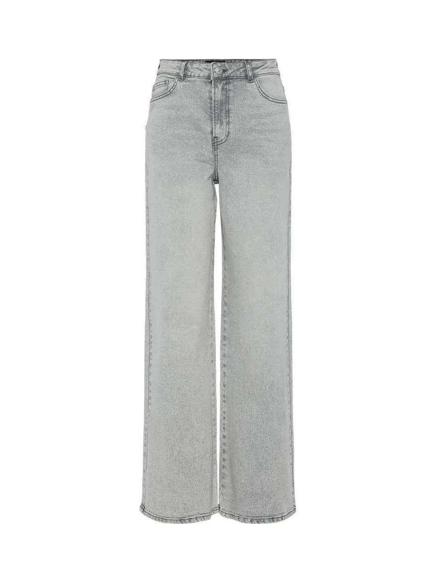 Jean Loose Gris Femme Pieces Elmae 1