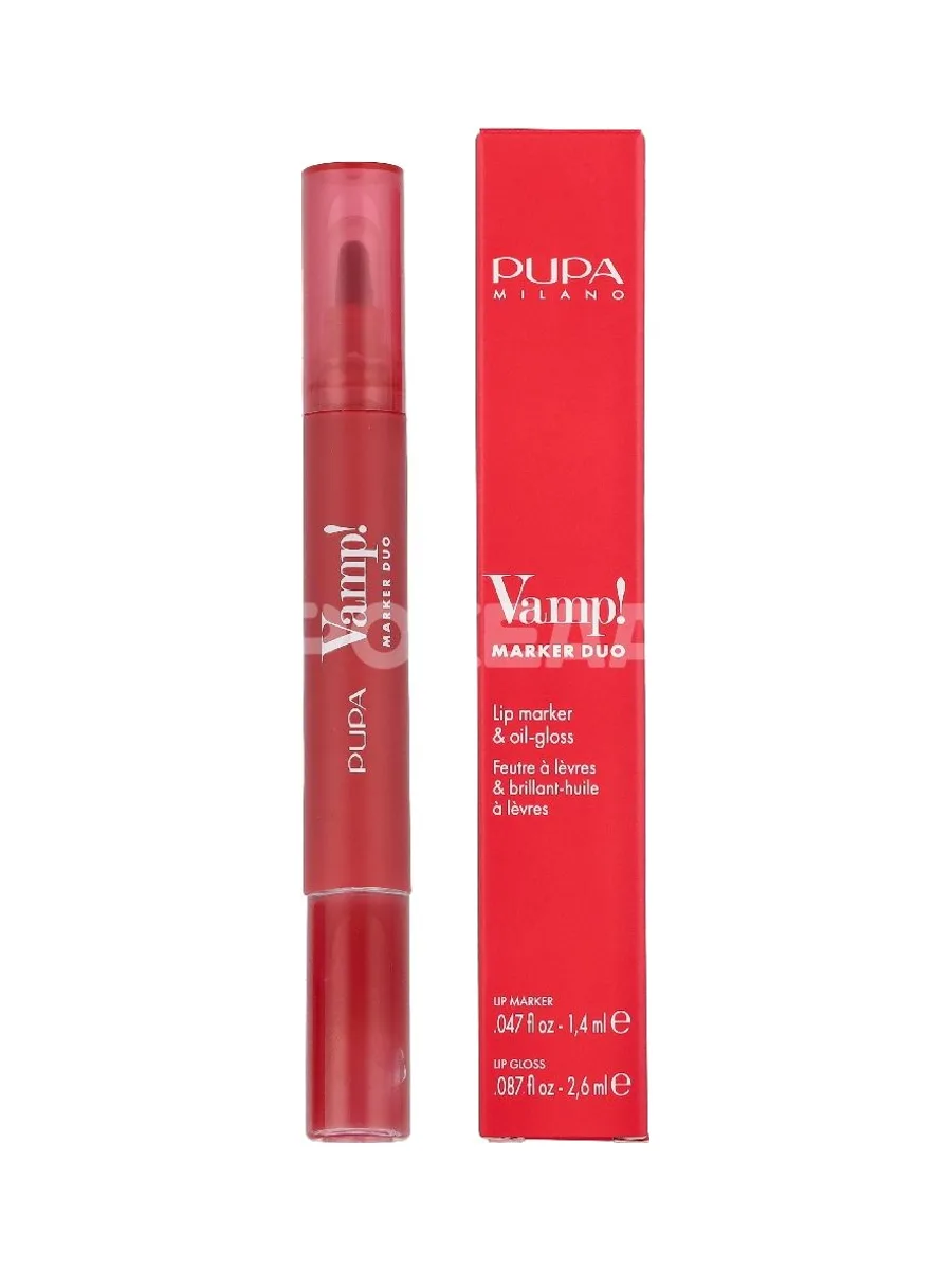 Pupa Vamp! Marker Duo 4ml - Lip marker 1,4ml / Lip gloss 2,6ml 1