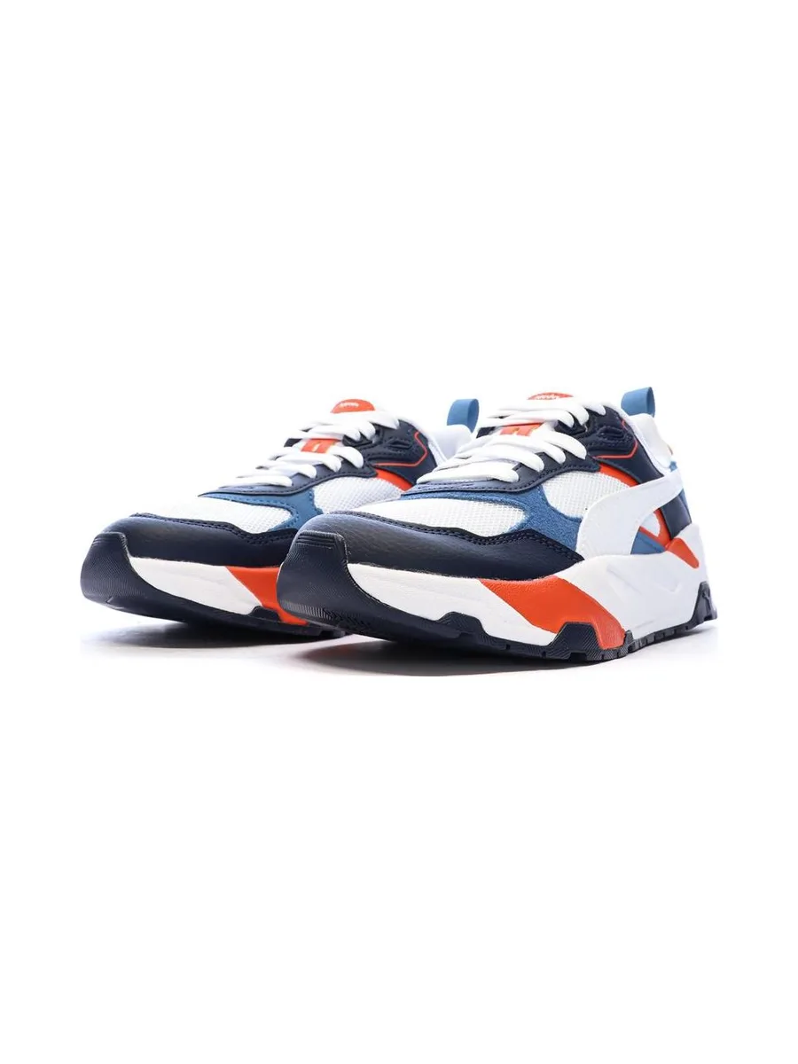 Baskets Blanc/Bleu Garçon Puma Trinity 7