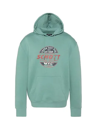 Sweat à Capuche Vert Homme Schott SWHUSTOUR 1