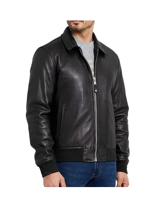 Blouson cuir Noir Homme Schott Mens Leather Pilot 1