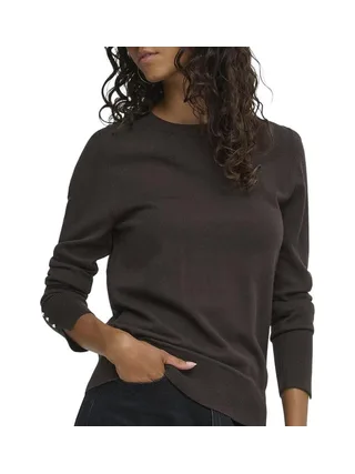 Pull Marron Femme JDY Button 1