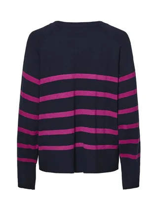Pull Marine/Rose Femme Pieces Sia 2