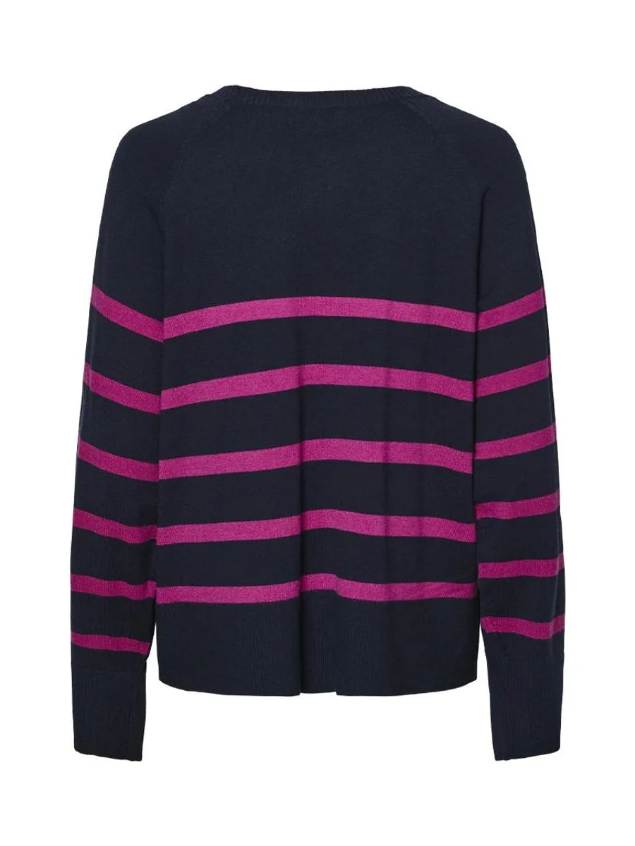 Pull Marine/Rose Femme Pieces Sia 3