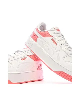 Baskets Blanches/Roses Fille Puma Carina Street Wild 7