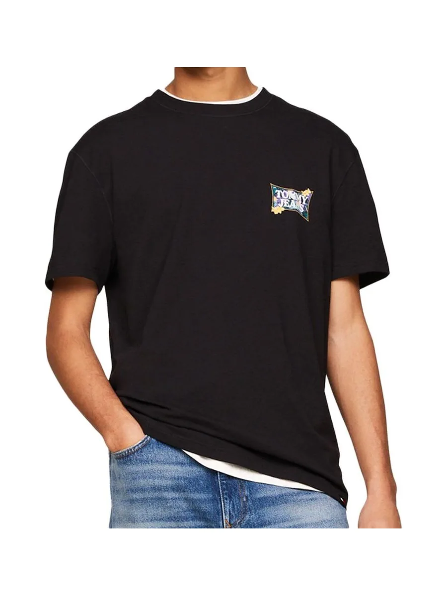 T-shirt Noir Homme Tommy Hilfiger Flower Power 2