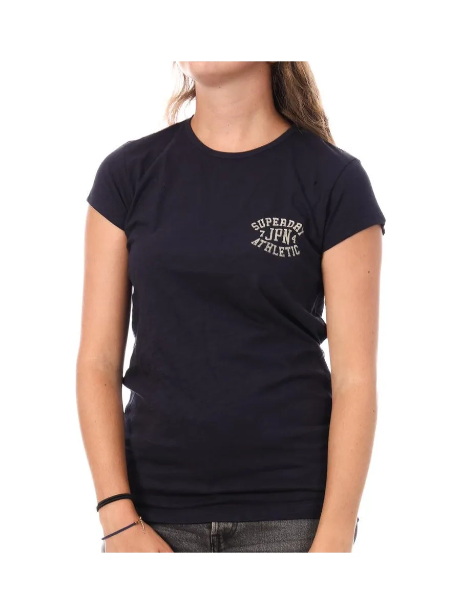 T-Shirt Marine Femme Superdry Athletic 2