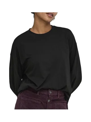 T-Shirt Manches Longues Noir Femme Only Happy1 1