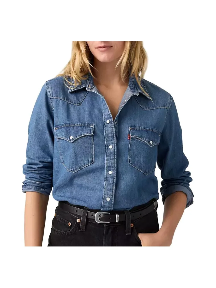 Chemise Bleu Moyen Femme Levi's The Ultimate Western 2
