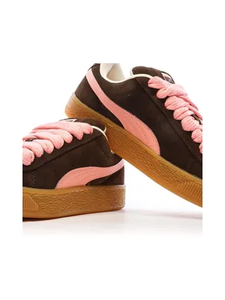 Baskets Marron/Rose Femme Puma Suede XL 7