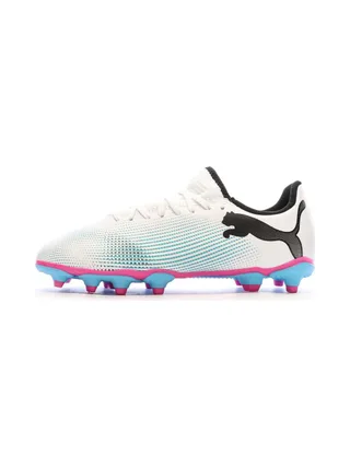 Chaussures de football Blanche/Bleu Garçon Puma Future 7 1