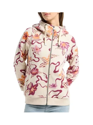 Sweat Zippé Écru/Rose Femme Ragwear Fllawia 1