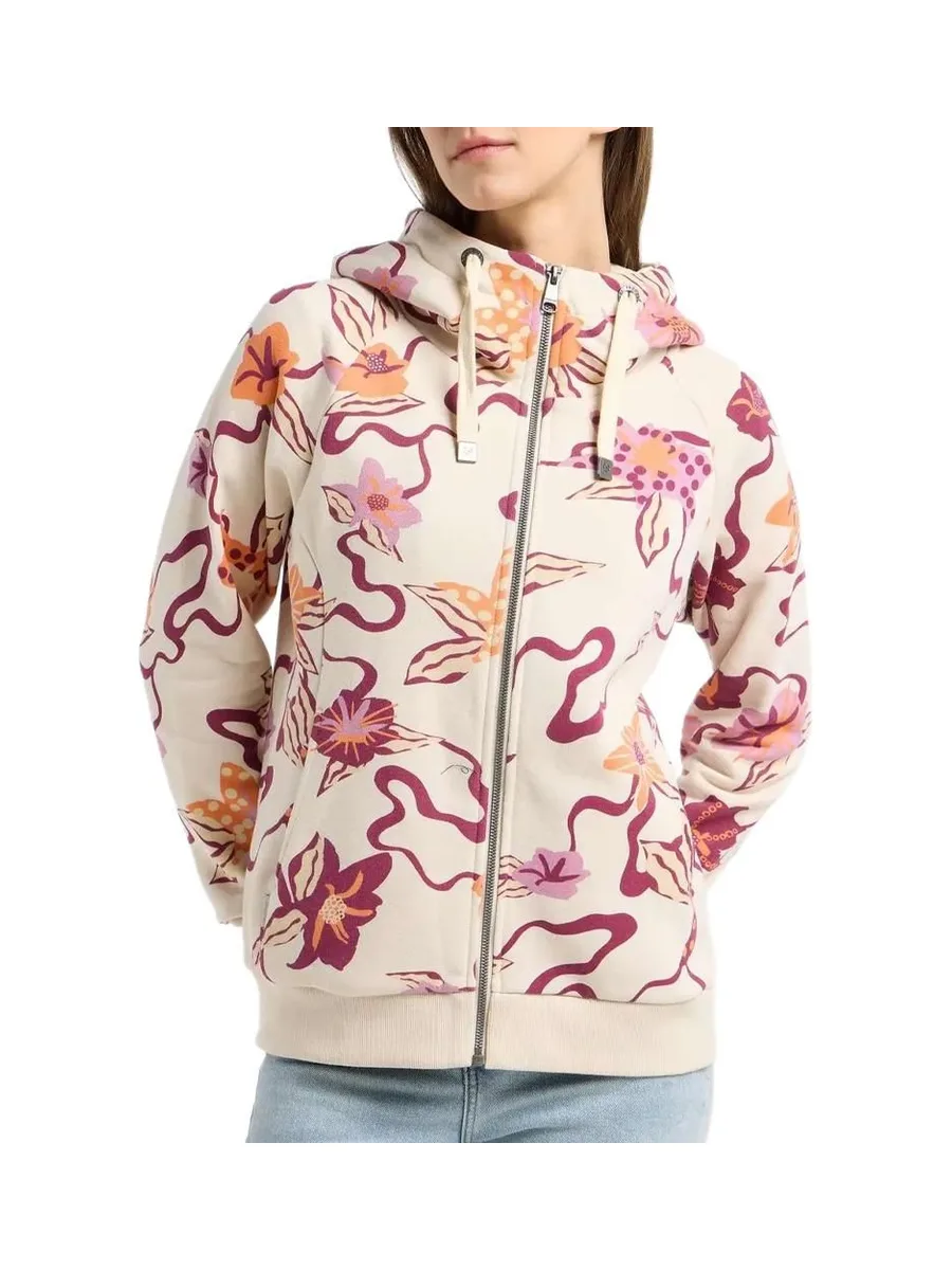 Sweat Zippé Écru/Rose Femme Ragwear Fllawia 2