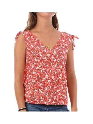 Top Rouge Femme Only Ruching 1