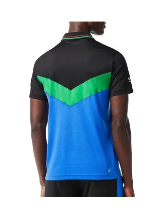 Polo Noir Homme Lacoste Tennis x Daniil Medvedev 2