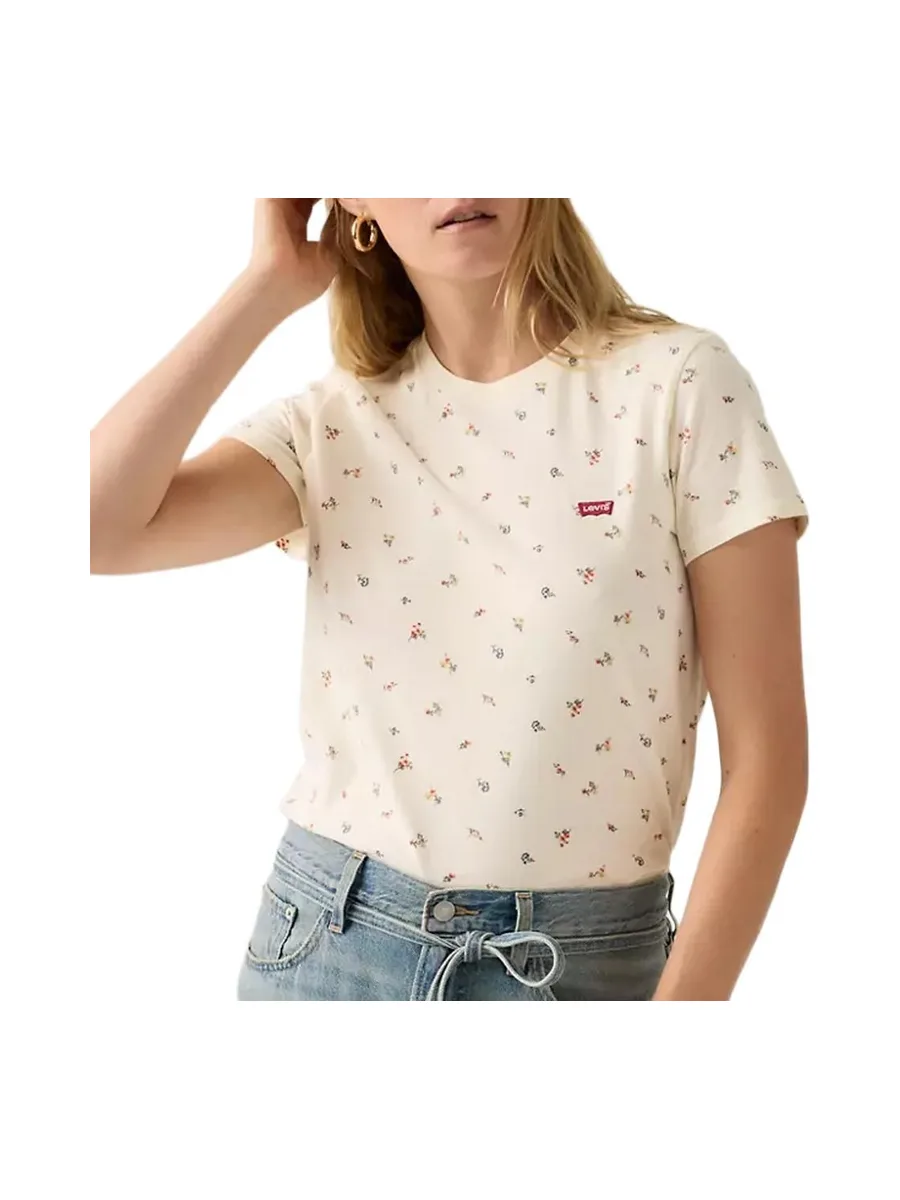 T-Shirt Écru Femme Levi's Perfect 1 2