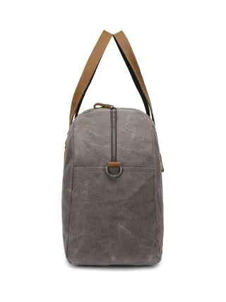 BOB - Sac de voyage en cuir véritable et toile enduite - Bleu 19