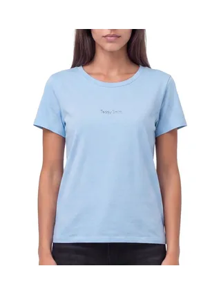 T-Shirt Bleu Femme Teddy Smith Ribelles 1