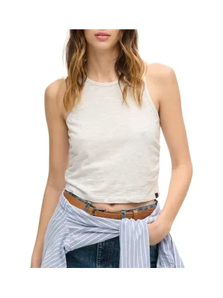 Débardeur Blanc Chiné Femme Superdry Superdry Ruched 1